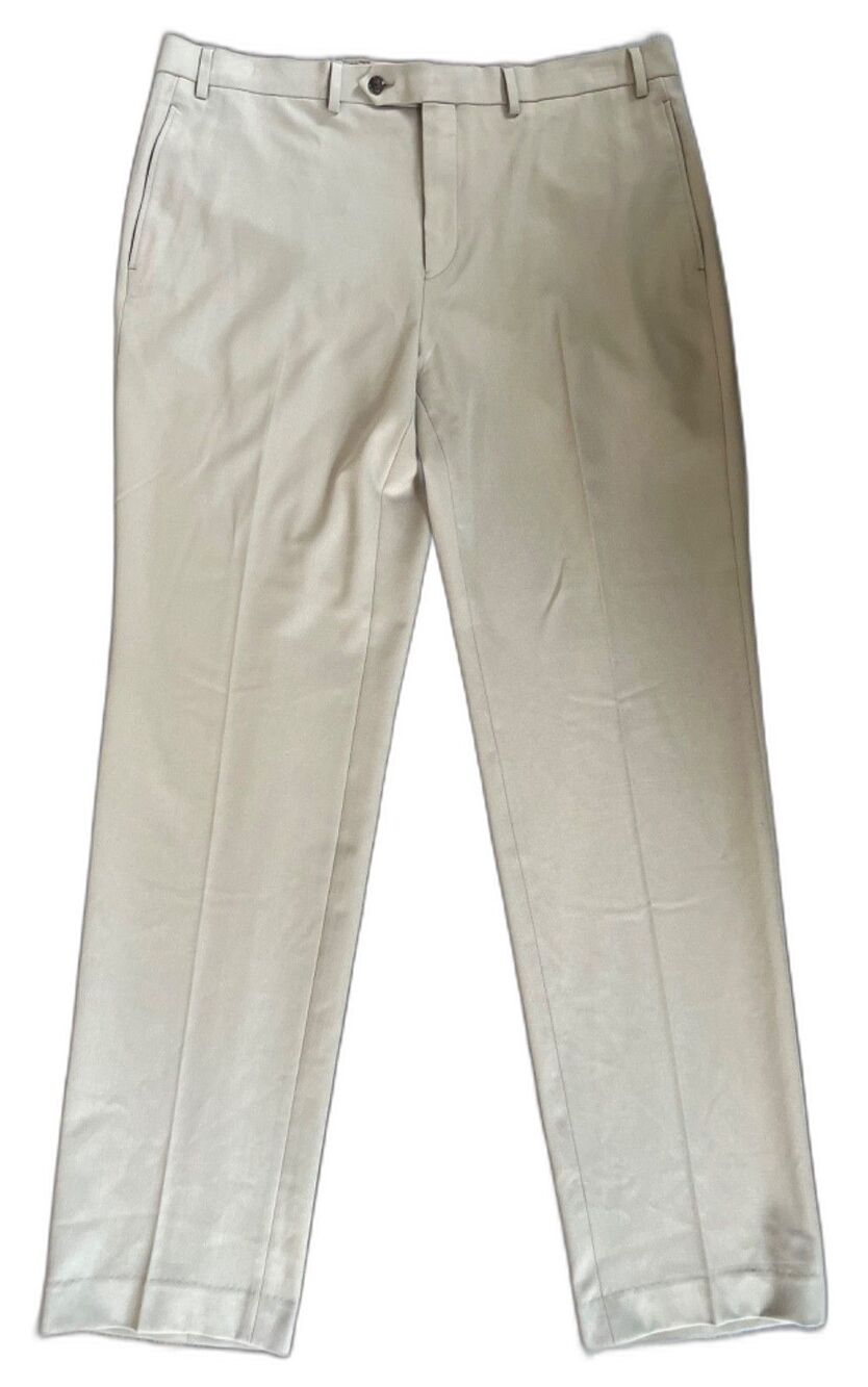 Michael Kors Men's Khaki Dress Pants-38Wx34L Beige Stretch Chinos